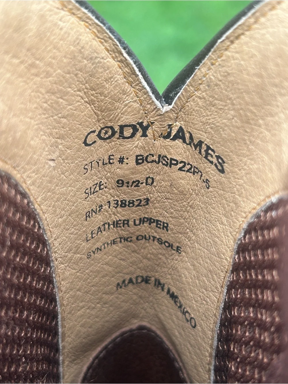 Men's Brown Leather Western Pull-On Boots